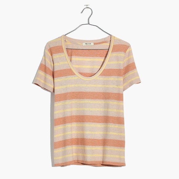 Madewell Alto Scoop Tee in Montoya Stripe - Picture 3 of 8